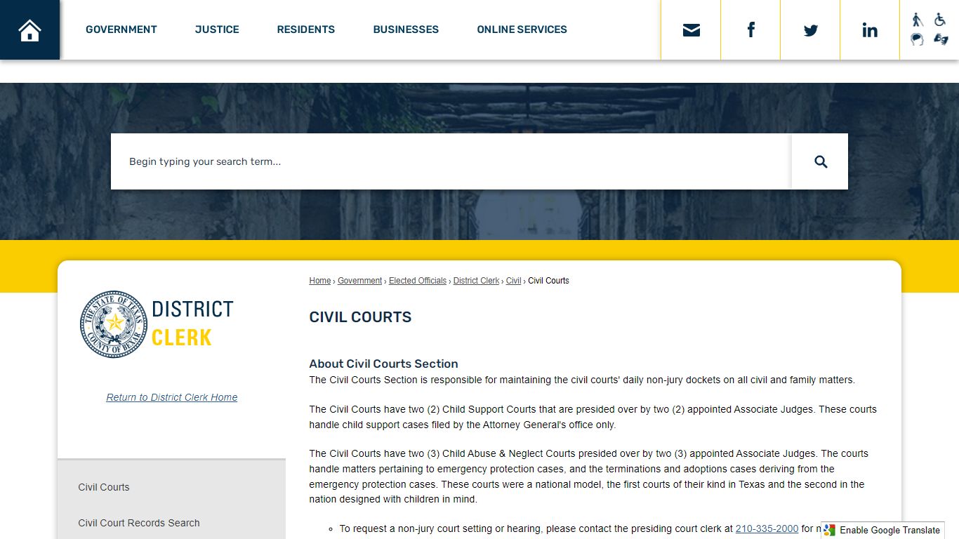 Civil Courts | Bexar County, TX - Official Website